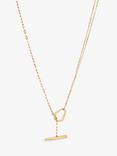 Dinny Hall Thalassa Faceted Medium Hoop T-Bar Lariat Necklace, Gold