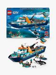LEGO City Arctic Explorer Ship, Big Floating Boat Toy 60368