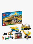 LEGO City 60391 Construction Trucks and Wrecking Ball Crane