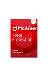 McAfee Total Protection, Automatic Renewal with Unlimited VPN, 5 Devices, 1 Year Subscription