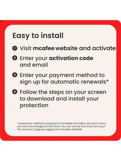 McAfee Total Protection, Automatic Renewal with Unlimited VPN, 5 Devices, 1 Year Subscription - view 2, N/A