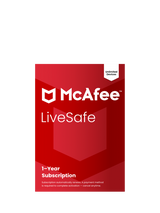 McAfee LiveSafe, Automatic Renewal with Unlimited VPN, Unlimited Devices, 1 Year Subscription