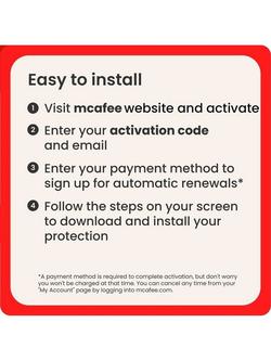 McAfee LiveSafe, Automatic Renewal with Unlimited VPN, Unlimited Devices, 1 Year Subscription - view 2, 