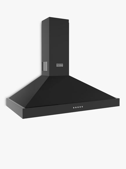Stoves Sterling 100PYR Pyramid 100cm Chimney Cooker Hood - view 2, Black