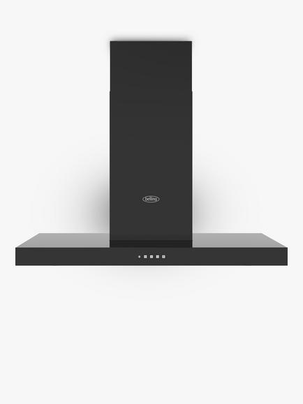 Belling Cookcentre 100T Chimney Cooker Hood, Black, Black