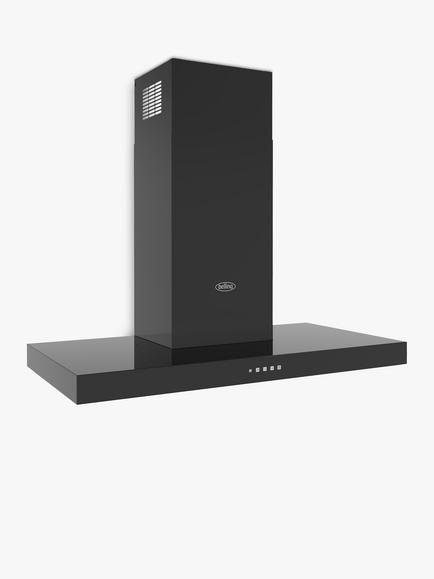 Belling Cookcentre 100T Chimney Cooker Hood, Black - view 2, Black