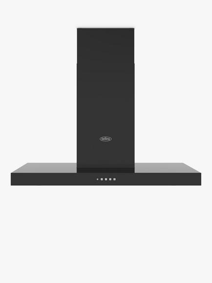 Belling Cookcentre 110T Chimney Cooker Hood, Black, Black