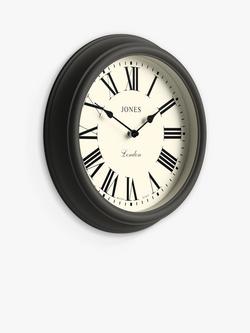 Jones Clocks Venetian Roman Numeral Analogue Wall Clock, 30.5cm - view 2, Grey