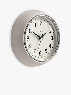 Jones Clocks Ketchup Small Analogue Wall Clock, 24.5cm - view 2, Grey