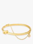 Wanderlust + Co Knot Cubic Zirconia Bangle, Gold