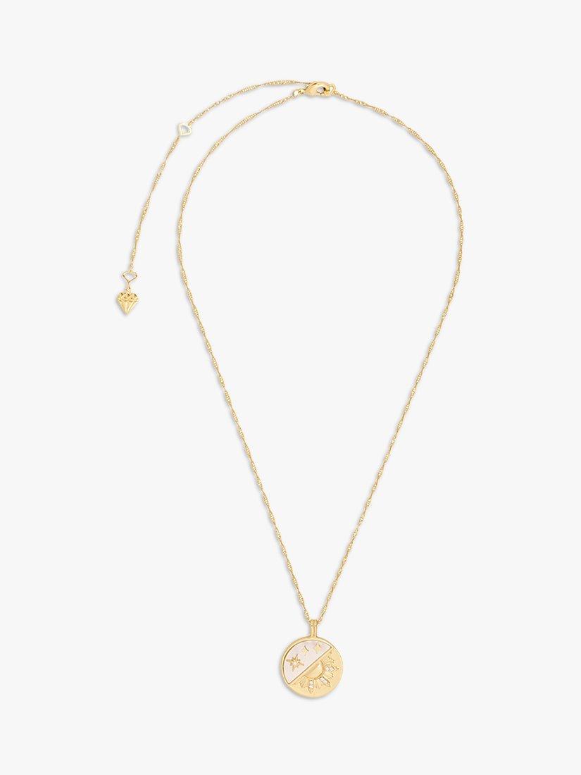 Product image 1 of 4, which shows Wanderlust + Co Let Light In Pendant Necklace, Gold