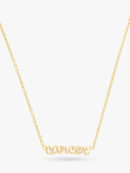 Wanderlust + Co Zodiac Chain Necklace - view 2, Cancer