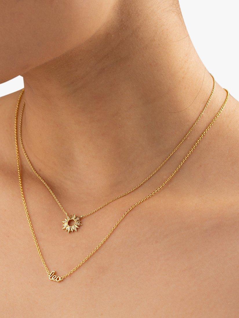 Product image 3 of 4, which shows Wanderlust + Co Zodiac Chain Necklace, Leo