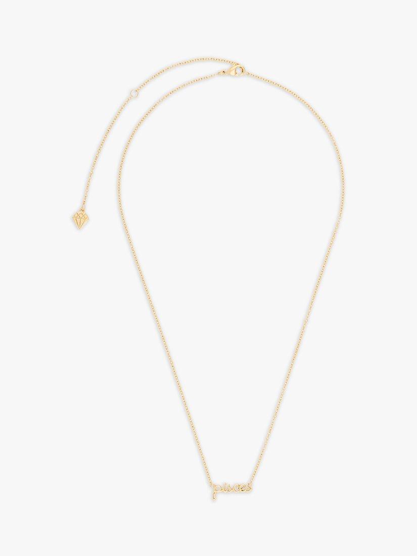 Product image 1 of 4, which shows Wanderlust + Co Zodiac Chain Necklace, Pisces