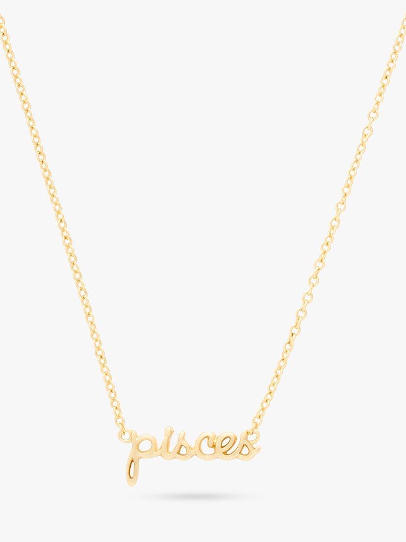 Product image 2 of 4, which shows Wanderlust + Co Zodiac Chain Necklace, Pisces