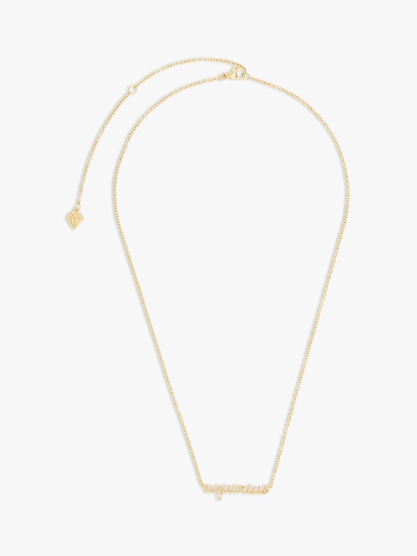Product image 1 of 4, which shows Wanderlust + Co Zodiac Chain Necklace, Aquarius