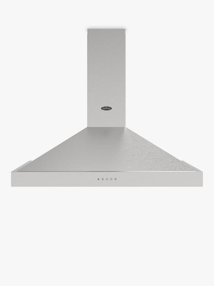 Belling Cookcentre 100T Chimney Cooker Hood, Stainless Steel, Stainless Steel