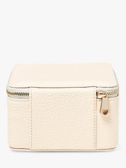 Aspinal of London Travel Watch & Ring Box - view 2, Ivory Pebble