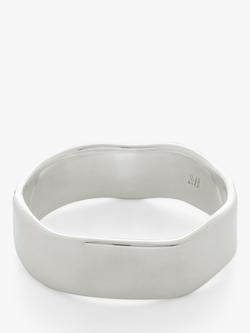 Monica Vinader Siren Muse Band Ring, Silver - view 2, Silver