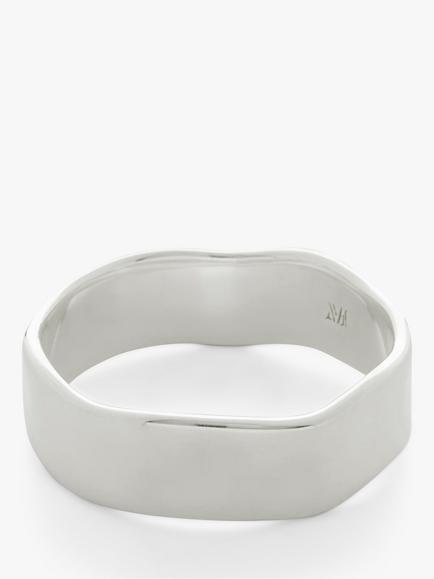 Monica Vinader MV Siren™ Muse Ring, Silver - view 2, Silver