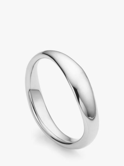Monica Vinader Nura Reef Stacking Ring, Silver, Silver