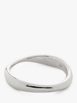 Monica Vinader Nura Reef Stacking Ring, Silver - view 2, Silver
