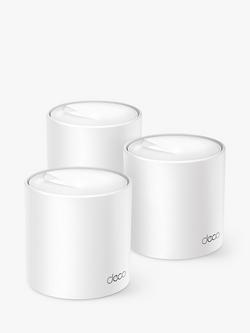 TP-Link Deco X50 Whole Home Mesh Wi-Fi System with Built-In Antivirus, AX3000, Pack of 3, White