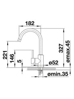 BLANCO Mida Single Lever Monobloc Kitchen Mixer Tap - view 2, Chrome