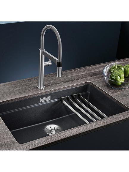 BLANCO Etagon 700-U Undermounted Single Bowl Composite Granite Kitchen Sink - view 2, Volcano Grey