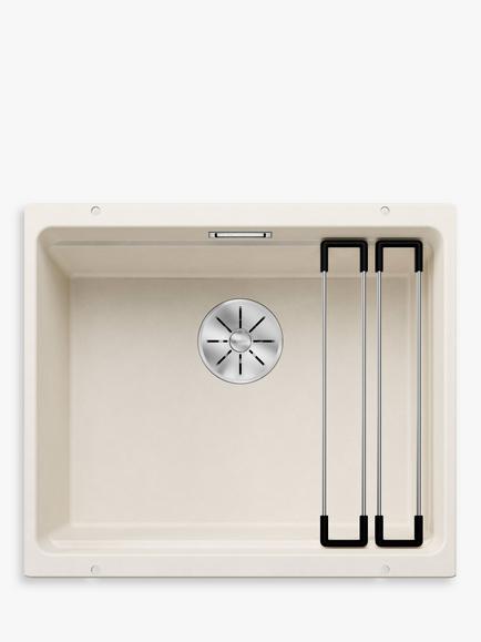 BLANCO Etagon 500-U Undermounted Single Bowl Composite Granite Kitchen Sink, Soft White