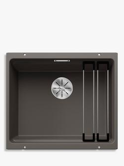 BLANCO Etagon 500-U Undermounted Single Bowl Composite Granite Kitchen Sink, Volcano Grey