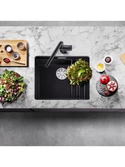 BLANCO Etagon 500-U Undermounted Single Bowl Composite Granite Kitchen Sink - view 2, Volcano Grey