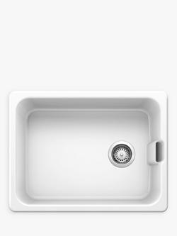 BLANCO Ceramic Single Bowl Belfast Kitchen Sink, White, White