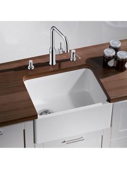 BLANCO Ceramic Single Bowl Belfast Kitchen Sink, White - view 2, White