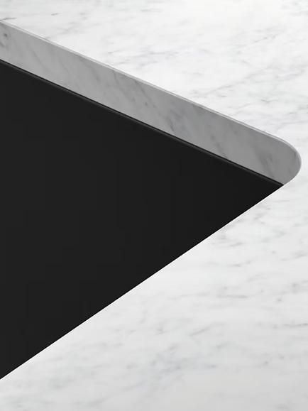 Franke Maris MRG 110 52 Single Bowl Undermounted Granite Kitchen Sink - view 2, Matt Black