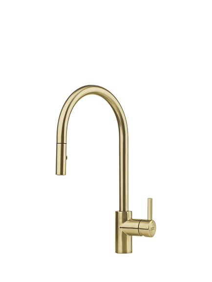 Franke Eos Neo Pull-Down Spray Swivel Spout Single Lever Kitchen Mixer Tap, Gold