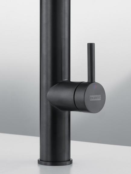 Franke Vital Capsule Swivel J Spout 2 Lever 3-in-1 Water Filter Kitchen Tap - view 2, Matt Black