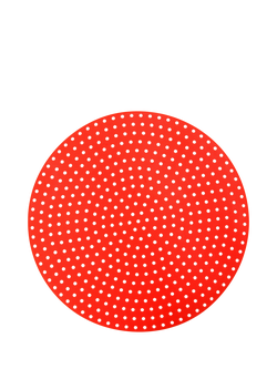School Of Wok Silicone Non-Stick Round Steaming Mat, 25cm, Red, Black