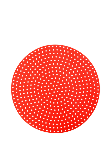 School Of Wok Silicone Non-Stick Round Steaming Mat, 25cm, Red, Black