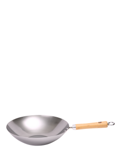 School Of Wok Heavy Duty Uncoated Carbon Steel Wok, 30cm - view 2, Black