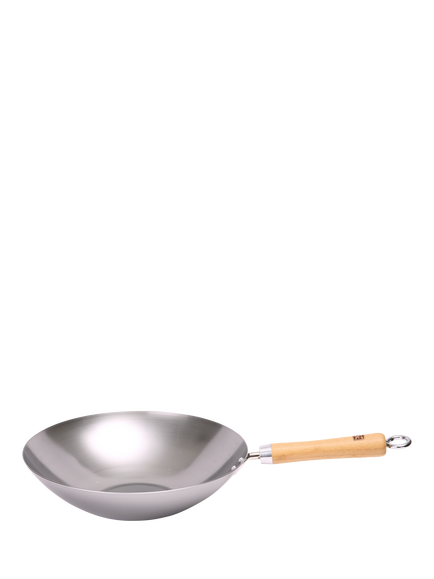 School Of Wok Heavy Duty Uncoated Carbon Steel Wok, 30cm - view 2, Black