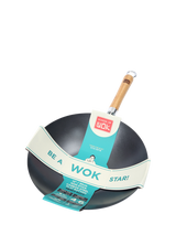eaziglide Neverstick2 IM1053 Wok en aluminium résistant à la chaleur jusqu'à 260°C Tous feux Diamètre 28 cm