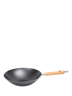 School Of Wok Heavy Duty Carbon Steel Non-Stick Wok, 30cm - view 2, Black