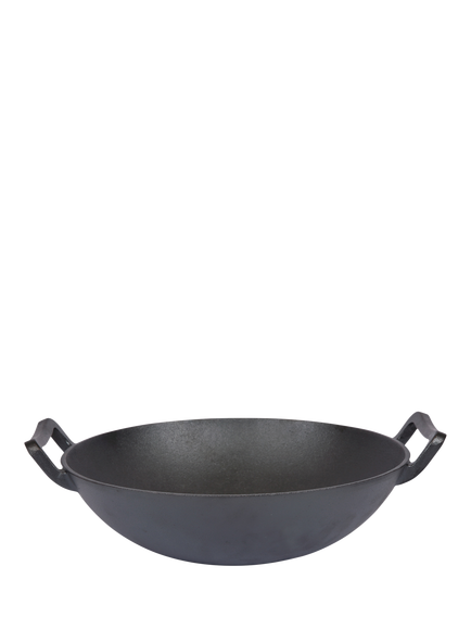 School Of Wok Cast Iron Wok, 30cm, Black