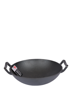 School Of Wok Cast Iron Wok, 30cm - view 2, Black