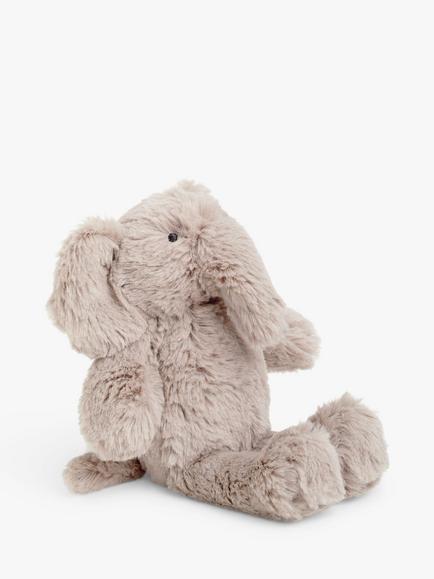John Lewis Mini Elephant Plush Soft Toy - view 2, Grey