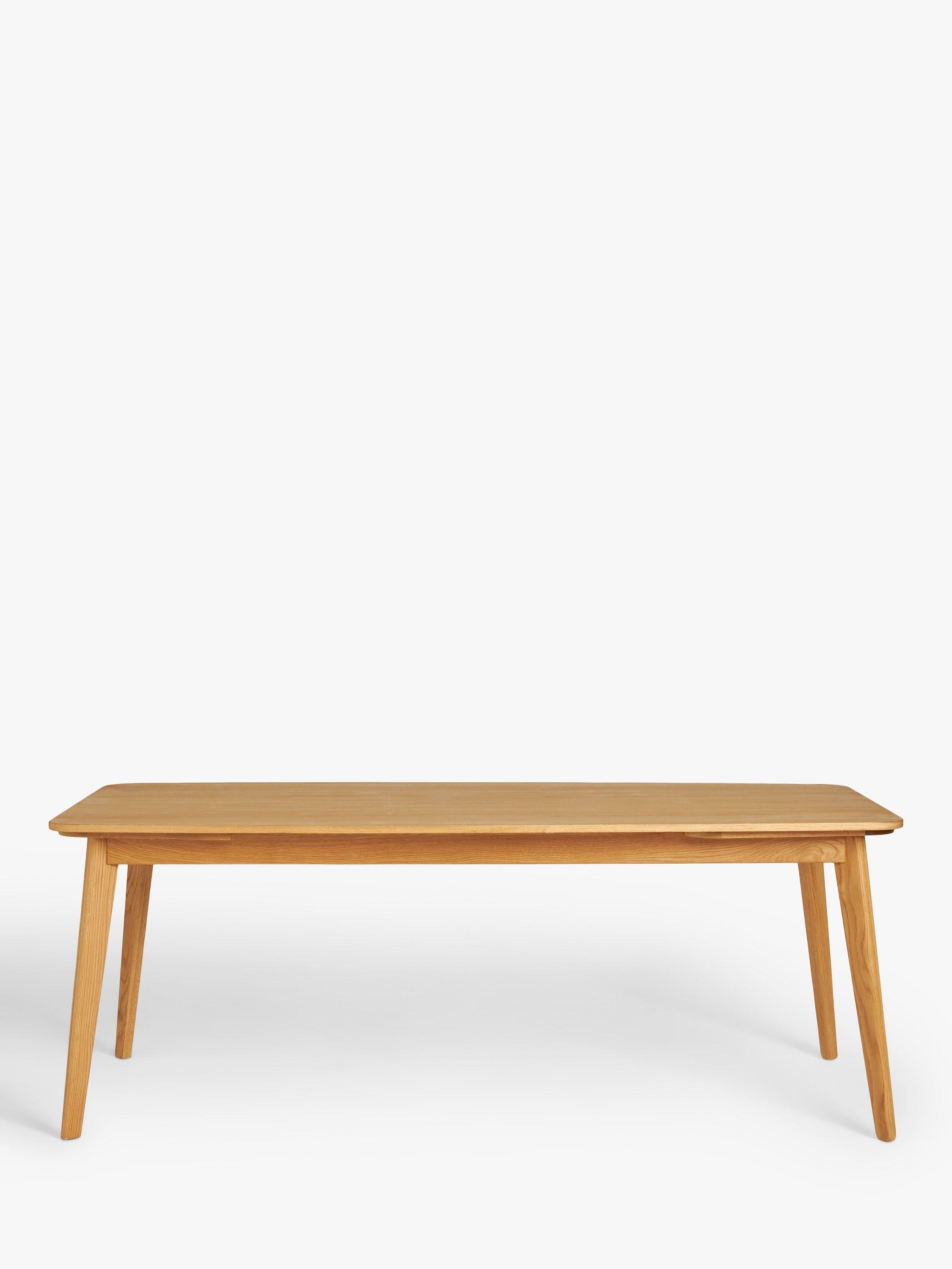 John Lewis Cara 6-10 Seater Extendable Dining Table, American Oak Wood
