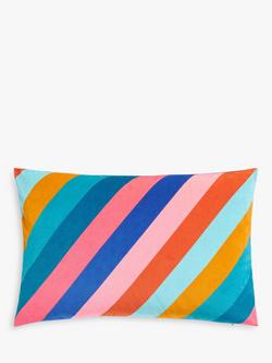 Harlequin x Sophie Robinson Sherbet Stripe Cushion, Lapis