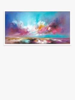 John Lewis Anna Schofield 'Rose Scent' Embellished Framed Print, 64.5 x 124.5cm, Pink/Multi, Pink/Multi