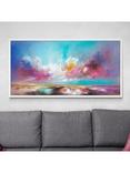 John Lewis Anna Schofield 'Rose Scent' Embellished Framed Print, 64.5 x 124.5cm, Pink/Multi